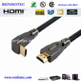 One Side Right Angle Head HDMI Cable for HD Cameras