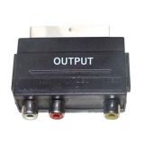 Scart Plug to RCA Jack Switched Adapter