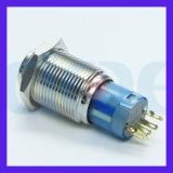 High Round Metal Push Button Switch with LED DOT Light