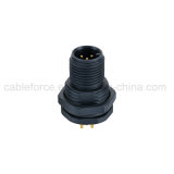Nmea 2000 M12 5pin Male Panel Front Mounting Connector Plastic Screw Circular Connector with PCB Contacts