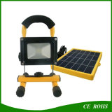 2 Years Warranty Portable Fishing Lamp 10W Solar LED Flood Light with Solar Powered Panel