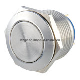 19mm Flat Head Momentary Pin Terminal Stainless Steel Push Button Switch