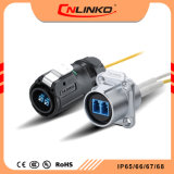 Plastic Shell Outdoor Optical Fast Connectors Cable IP67, M24 Fiber Optic Light Connector for Signal Wire Assembly