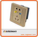 86X86mm Ground-Fault Electric Socket with 10A for Leakage Protection