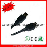 Black USB2.0 Am to Af Extension Cable