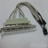 USB2.0 4 Port Baffle Cable for Motherboard
