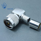 Male Plug Right Angle Crimp RF N Type Connector for LMR400 Rg8 Rg213 Cable