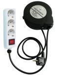 6A Retractable Cable Reel with German Sockets European Plugs