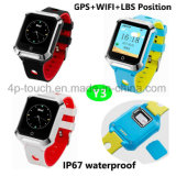 Waterproof Sos Kids Smart GPS Tracker Watch with Geo-Fence Y3