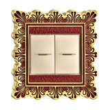 Brass Wall Switch with Antique Patterns (YXC001 RG)
