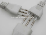 Imq Approved PVC Insulated Power Cable with Italy 10A 250V AC Plug 3 Pin Plug