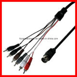 9pin Cable to 3RCA and 6RCA Cable