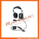 General Aviation Pilot Noise Cancelling Headphones with Metal Boom Microphone