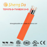 Tsyv75-5+Tvvb2X1.0+G 75 Ohm Coaxial CCTV Cable for Lifts