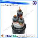 Mv XLPE Insulated PE Sheathed Halogen Free Low Smoke Steel Tape Armored Electric Power Cable