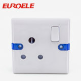 EU Plug 250V/15A PC White Single Round Pin Switched Socket