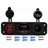 Auto Spare Parts Waterproof Triple Function 3.1A Dual USB Charger LED Voltmeter 12V Outlet Power Socket Panel Jack for Car Boat Marine Mobile Phone Tablet