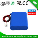 OEM Rechargeable 18650 2600mAh 11.1V Li-ion/Lithium Ion 18650 Battery Pack