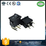 Rocker Switch with 4pins, Rocker Switch with LED, Four Feet Leg Become Warped Plate Switch, 21 * 15 mm 90 Degrees Bend The Foot 1 Form Without a Light Switch