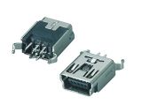 Mini USB 5f 180 Degree B Type (shellkink legs) for Communication Products