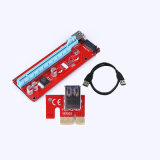 007s Pcie Riser Card 1X to 16X USB 3.0 SATA to 4pin IDE Power Connector