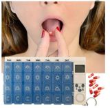 Digital 7days Pill Reminder Pill Box Case Timer W/ Alarm Electronic Medicine Tools Pill Cases