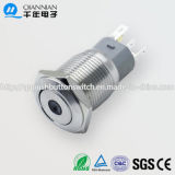 16mm 1no 1nc Resetable Self-Locking Flat DOT Illuminated Nickel Plated Brass Stainless steel Push Button Switch