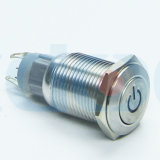 Metal LED Illuminated Push Button Switch with Latching Type