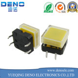Illuminated 6*6 mm Tact Switch with Yellow LED Square Cap