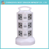 2m Three-Layer Vertical Retractable Power Strip Switch Socket