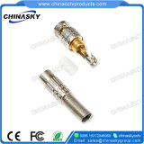 Metal Boot Gold Plated CCTV Screw Male BNC Connector (CT5046-3)
