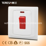 Promotional 3*3 45A Wall Double Pole Function Main Electrical Switch