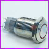 Flat Round Metal Push Button Switch with LED Ring Illunimation