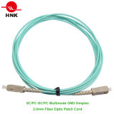 SC/PC-SC/PC Fiber Optic Patch Cable, Multimode 50 Om3, Simplex, Aqua, 3.0mm, Custom Length