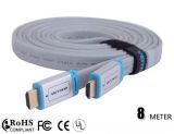 Flat HDMI Cable Male/Male with Ethernet for HDTV Plasma Tvs