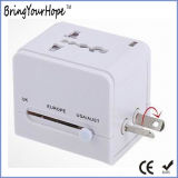 Universal Travel USB Charger AC/DC Power Adaptor in White (XH-UC-026)