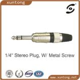 1/4 Stereo Plug, W/ Metal Screw