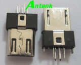 Micro USB Connectors with 5p Plug Straddle B Type