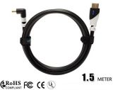 Gold Plated Right Angle HDMI Cable 1.5m 1.4V