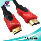 1080P Mini HDMI Cable Golded Plated Plug with Ferrite (pH6-1219)