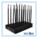 16 Antenna All Cell Phone Signal Jammer, Adjustable High Power Mobile Phone & WiFi & UHF Jammer