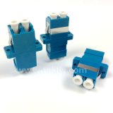 LC/Upc to LC/Upc Dx Sm with Flange Plastic Fiber Optic Adapter