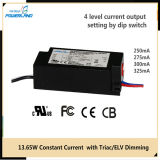 13W 250/275/300/325mA Dimmable LED Driver for LED Panel