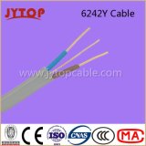Twin Flat with Earth Cable, 6242y BS6004 Copper Wire, PVC Insulated, Flat Cables with Copper Conductor