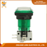 Electrical 33.4mm Square Plastic Push Button Switch Green Pbs-008