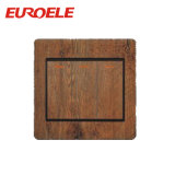 Comfortable Wooden Color PC Material 3 Gang Wall Switch