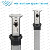 Office Furniture Smart Motorized Pop up Electrical Power Socket with USB Outlets and Bluetooth Speaker