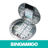 Mutifunction Receptacle Power Outlet Round Floor Socket Box