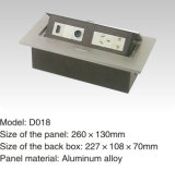 260*130mm 250V/10A Aluminum Alloy Desk Power Socket