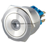 25mm Anti-Vandal Push Button Switch with DOT LED Light Stainless Steel Momentary 1no1nc
